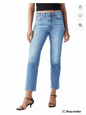 Levi's womens  Wedgie Straight Calling All Blues Straight Jean size 28 ankle